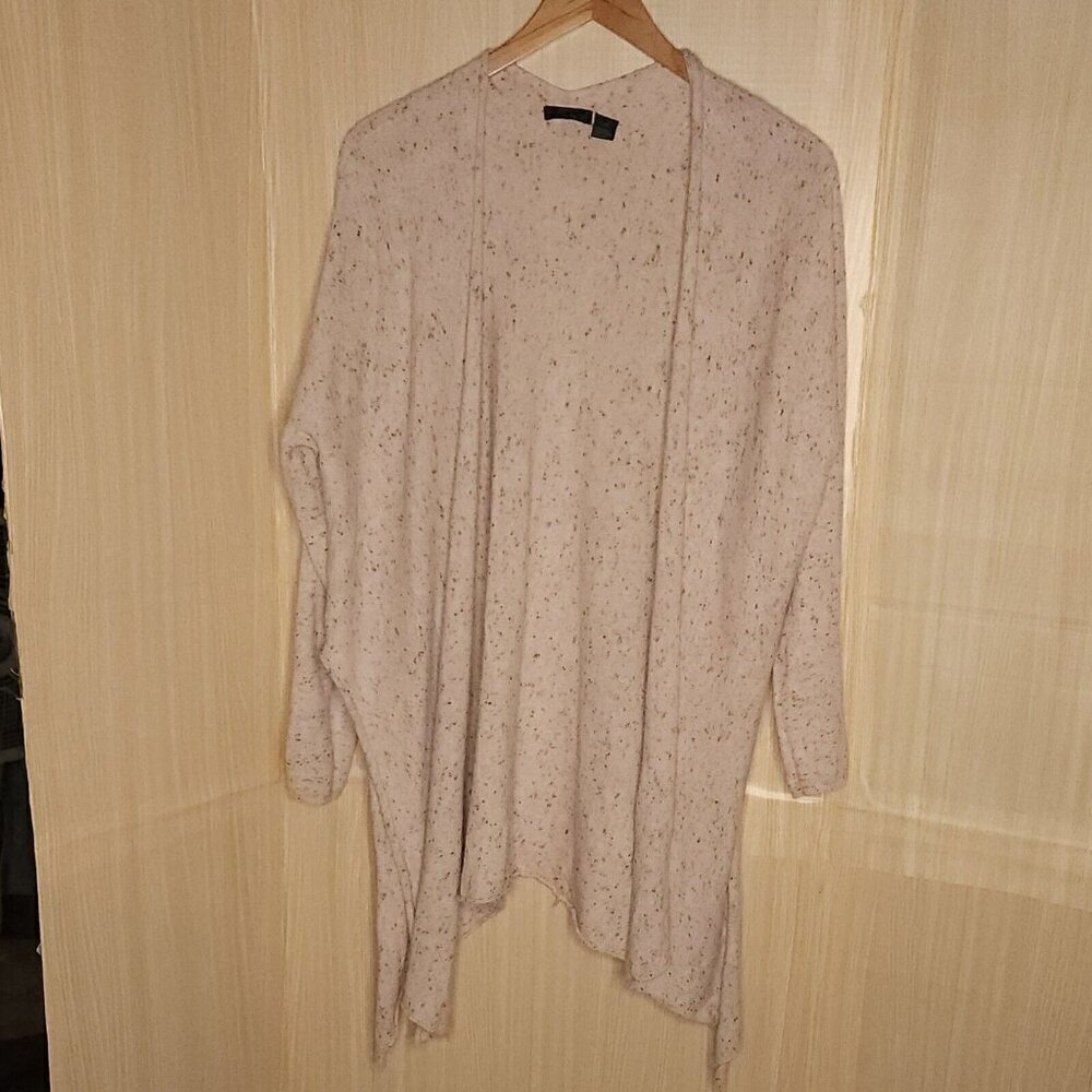 RDI Pink Heathered Long Open Thin Cardigan Sweater Large